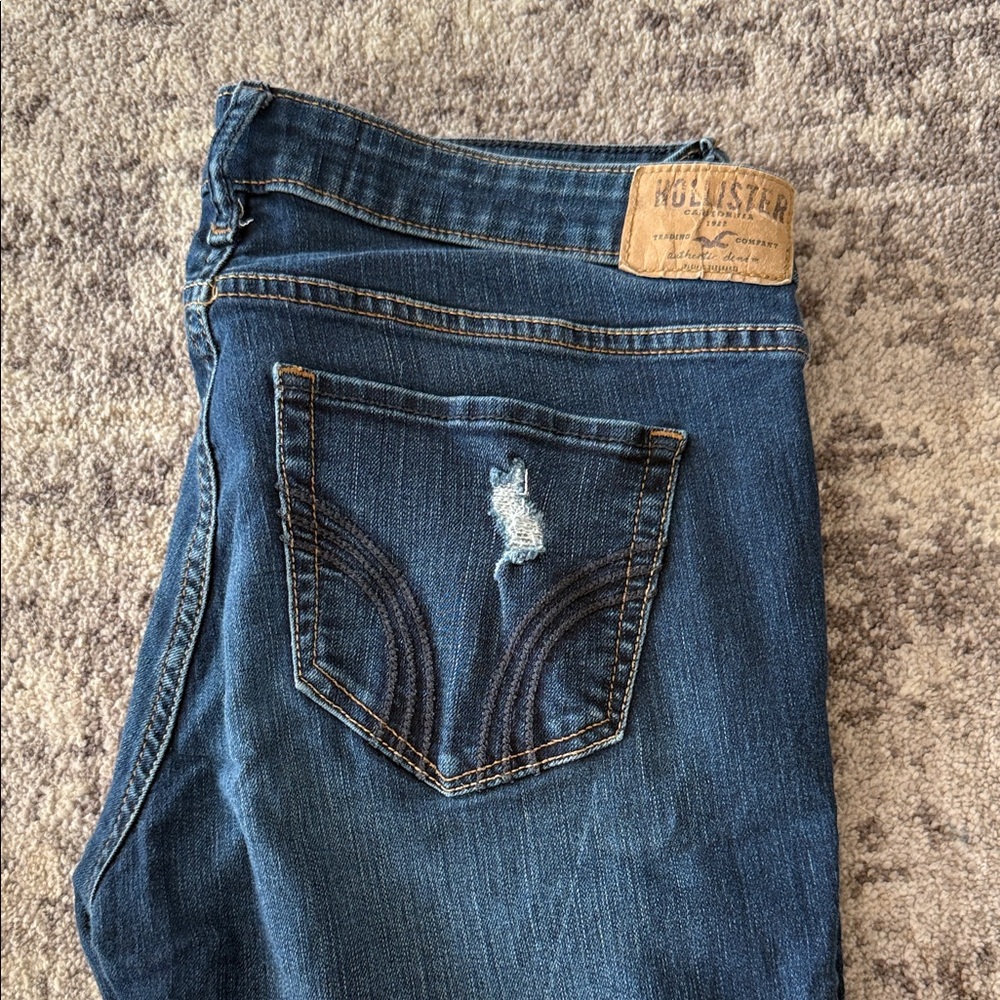 Hollister Women's Dark Blue Skinny Jeans